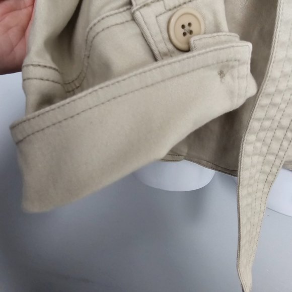 NEW WITH TAGS, Women's Lane Crawford khaki button up with a tie around belt jack - Picture 6 of 16